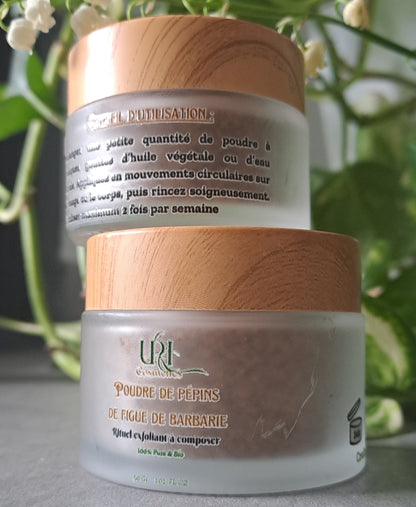 Poudre Exfoliante Naturelle aux Pépins de Figue de Barbarie – Soin Visage et Corps